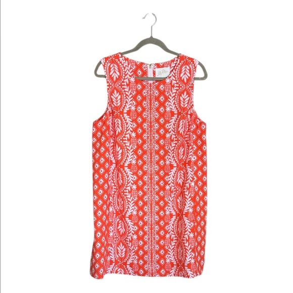 Lilly Pulitzer Coral and White Dress - Picture 2 of 8